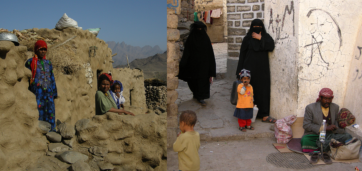 Frauen und Kinder im Jemen - in der Küstenregion und in der Stadt