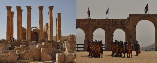 Jerash - die römische Ruinenstadt - Arthemis-Tempel und wackere Krieger